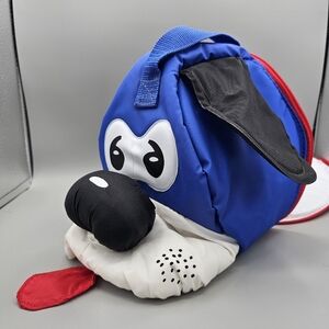Vtg Rubbermaid Chow Hound Dog 3D Plush Lunch Bag Insulated RARE 90s‎ Blue Viral